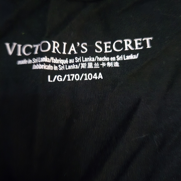 Victoria's Secret Black T-Shirt with Purple Logo - Picture 2 of 2